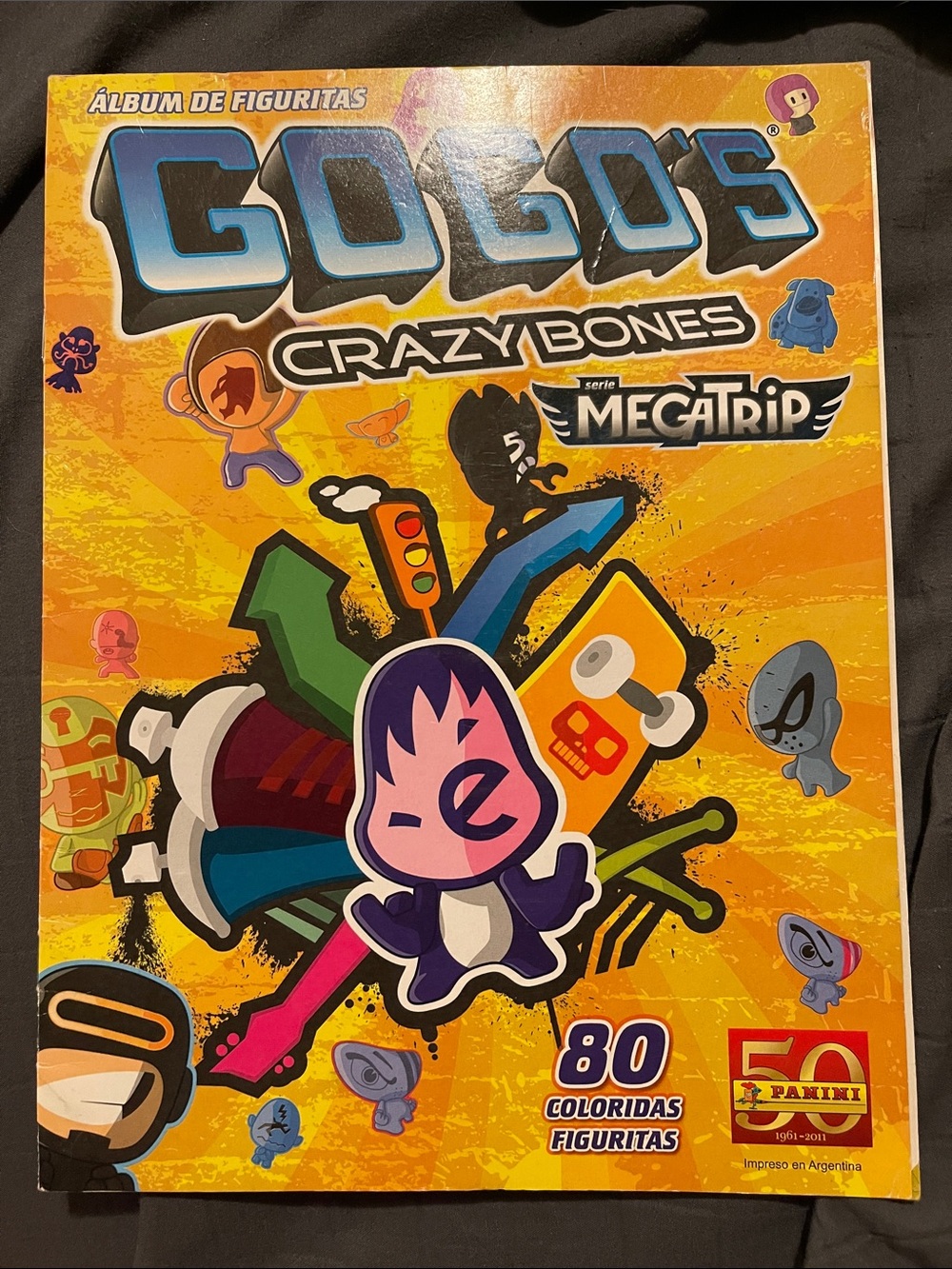 Gogo's Crazy Bones MegaTrip Sticker Album - Yellow